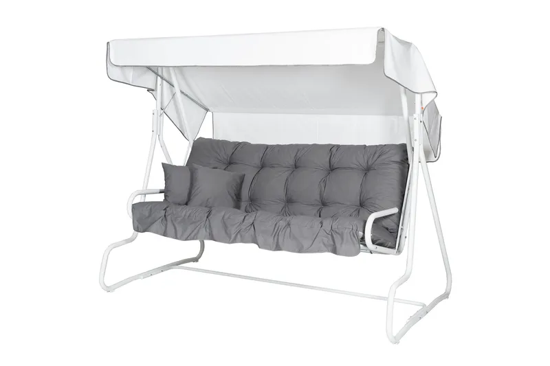 De Luxe komplett hammock 196 cm, Hvit/grå