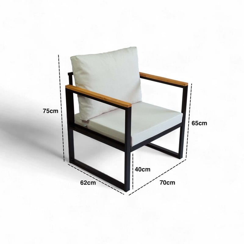 Feylan Hagesofa 70 cm - Beige - Hagemøbler - Utesofa - Hagebenk & hagesofa