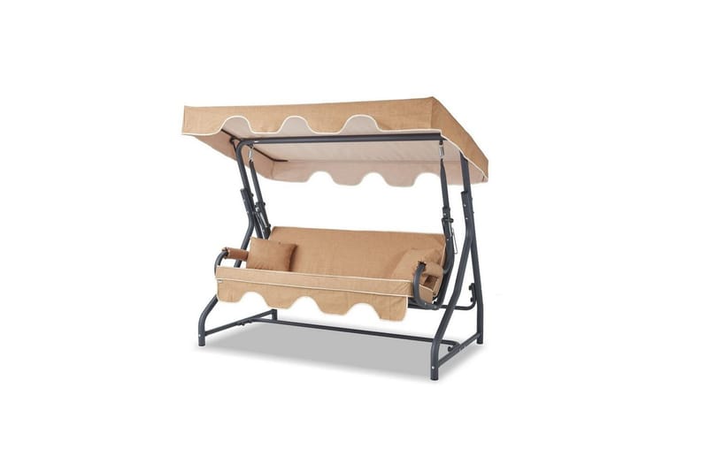 Gowanda Komplett hengekøye 3-seter - Beige - Hagemøbler - Utesofa - Hammocker