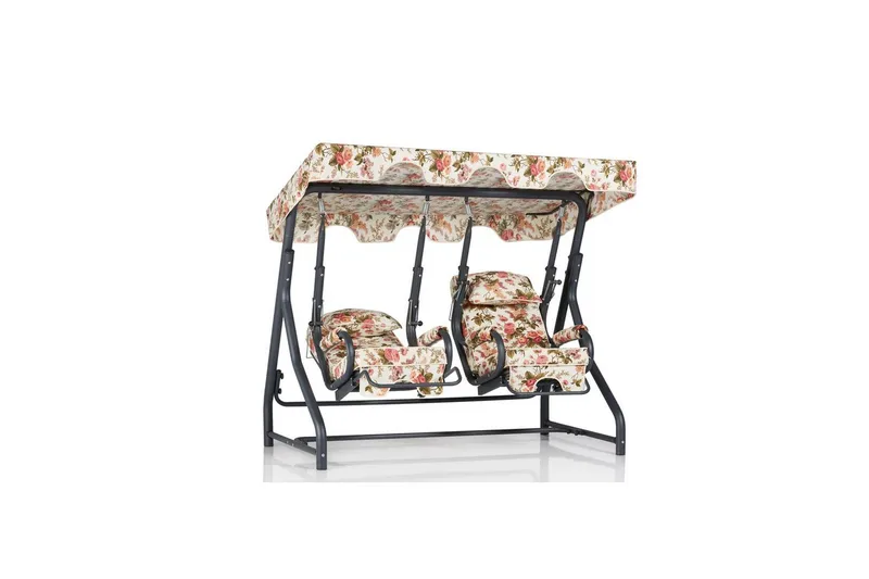 Hage dobbelsvingstol Bhika Flerfarget - Flerfarget - Hagemøbler - Utesofa - Hengesofa