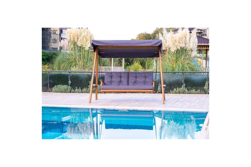 Hage dobbelsvingstol Taharoa Antrasitt - Antrasitt - Hagemøbler - Utesofa - Hengesofa