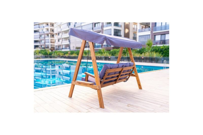 Hage dobbelsvingstol Taharoa Antrasitt - Antrasitt - Hagemøbler - Utesofa - Hengesofa