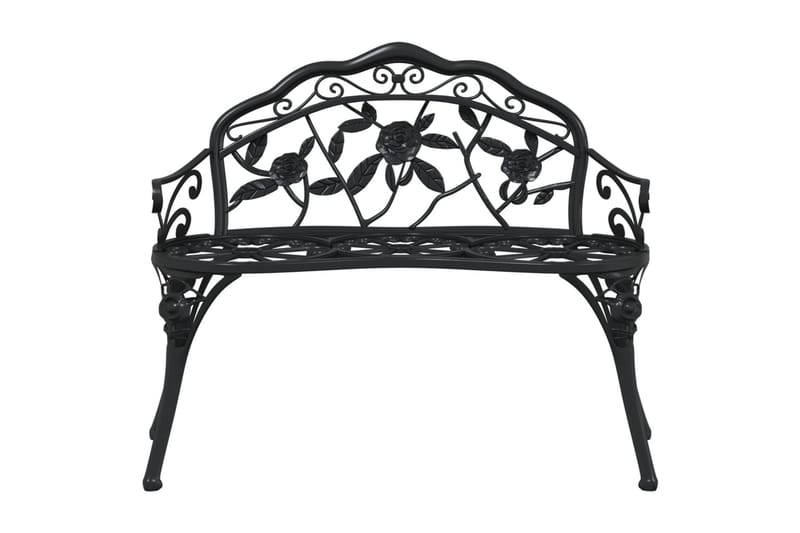 Hagebenk 100 cm støpt aluminium svart - Svart - Hagemøbler - Utesofa - Benker