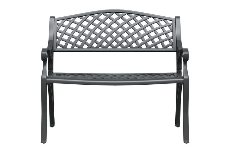 Hagebenk 102 cm støpt aluminium svart - Svart - Hagemøbler - Utesofa - Benker
