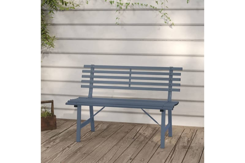 Hagebenk 110 cm stål grå - Grå - Hagemøbler - Utesofa - Benker
