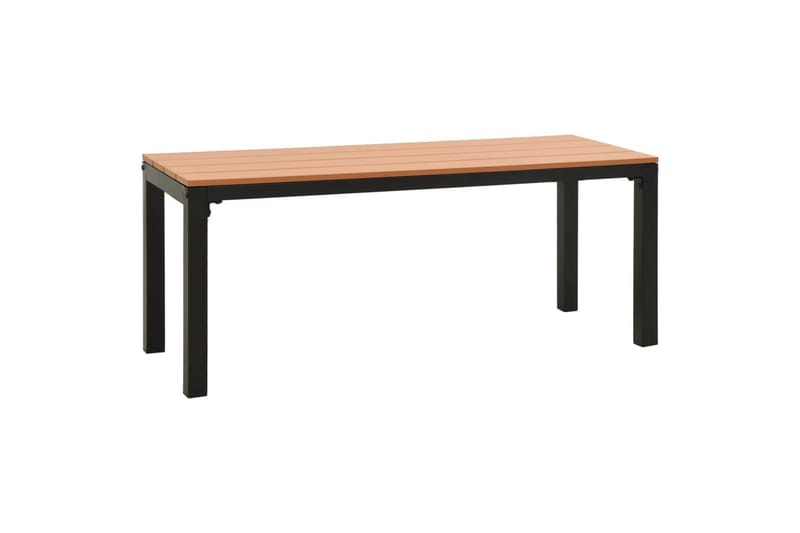 Hagebenk 110 cm stål og WPC brun og svart - Brun - Hagemøbler - Utesofa - Benker