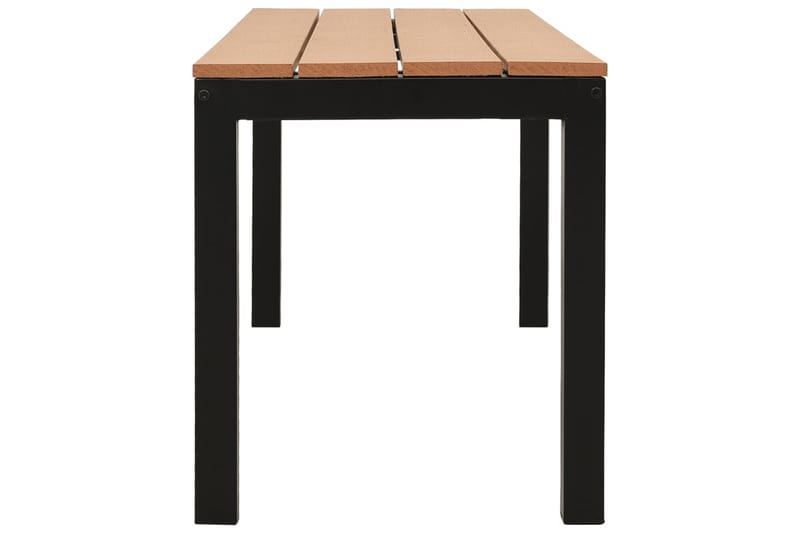 Hagebenk 110 cm stål og WPC brun og svart - Brun - Hagemøbler - Utesofa - Benker