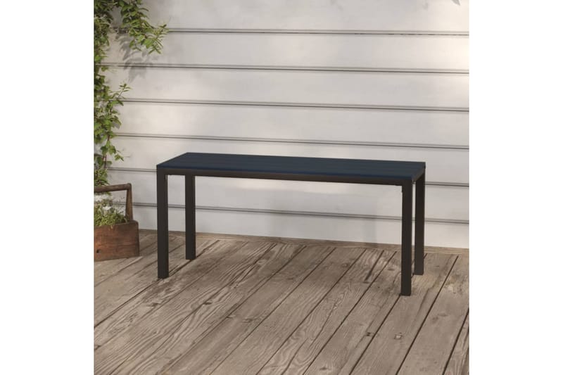 Hagebenk 110 cm stål og WPC svart - Svart - Hagemøbler - Utesofa - Benker