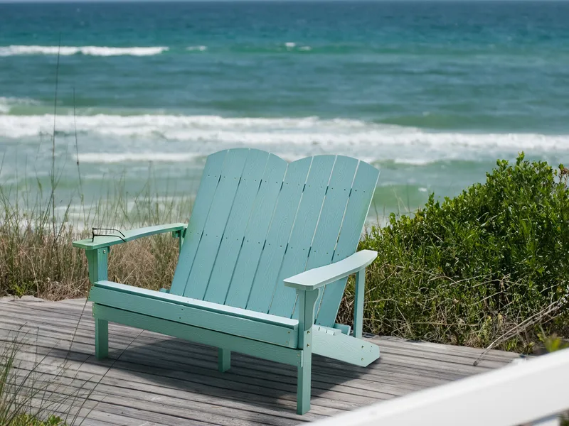 Hagebenk Adirondack 125 cm - Blå - Hagemøbler - Utesofa - Benker