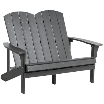 Hagebenk Adirondack 125 cm - Grå - Hagemøbler - Utesofa - Benker
