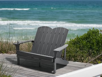 Hagebenk Adirondack 125 cm - Grå - Hagemøbler - Utesofa - Benker