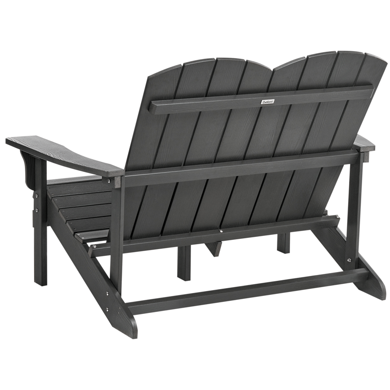 Hagebenk Adirondack 125 cm - Grå - Hagemøbler - Utesofa - Benker