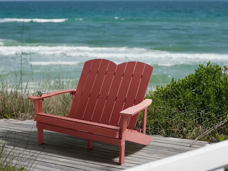 Hagebenk Adirondack 125 cm - Rød - Hagemøbler - Utesofa - Benker