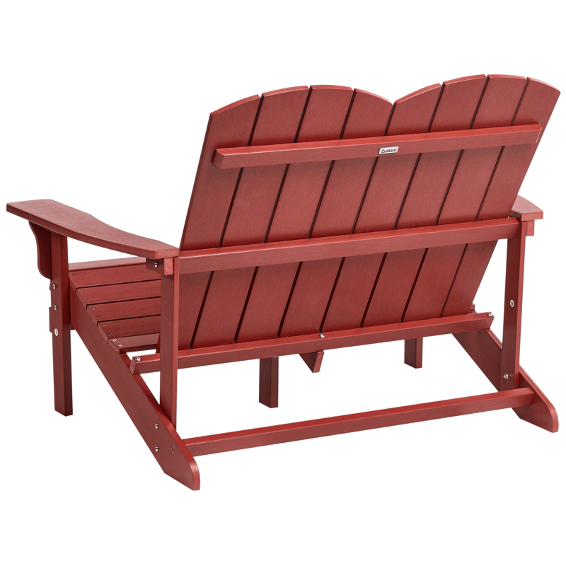 Hagebenk Adirondack 125 cm - Rød - Hagemøbler - Utesofa - Benker