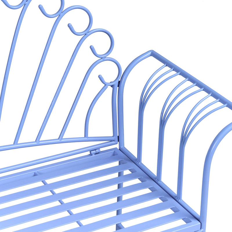 Hagebenk Cavinia 125 cm Jern - Blå - Hagemøbler - Utesofa - Benker