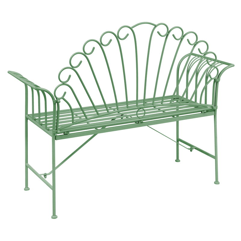 Hagebenk Cavinia 125 cm Jern - Grønn - Hagemøbler - Utesofa - Benker