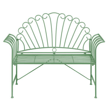 Hagebenk Cavinia 125 cm Jern - Grønn - Hagemøbler - Utesofa - Benker