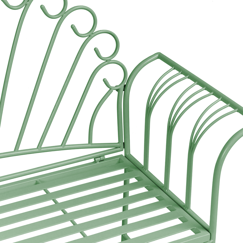 Hagebenk Cavinia 125 cm Jern - Grønn - Hagemøbler - Utesofa - Benker