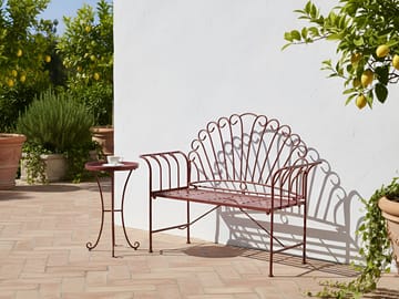 Hagebenk Cavinia 125 cm Jern - Rød - Hagemøbler - Utesofa - Benker
