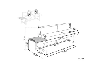Hagebenk Giaveno - 210x65x84 cm - Hagemøbler - Utesofa - Benker