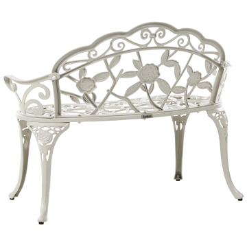 Hagebenk Piura 88 cm Aluminium - Hvit - Hagemøbler - Utesofa - Benker