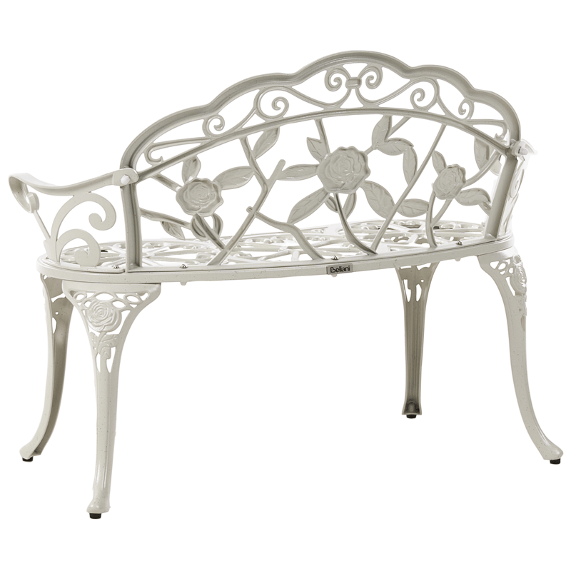 Hagebenk Piura 88 cm Aluminium - Hvit - Hagemøbler - Utesofa - Benker