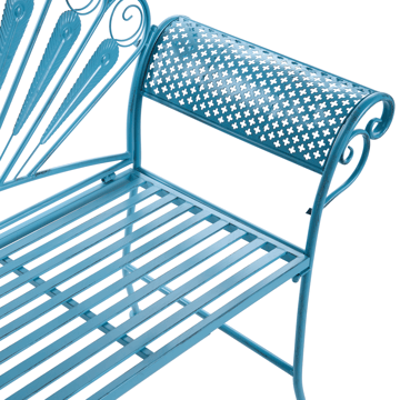 Hagebenk Pavia 146 cm Jern - Blå - Hagemøbler - Utesofa - Benker