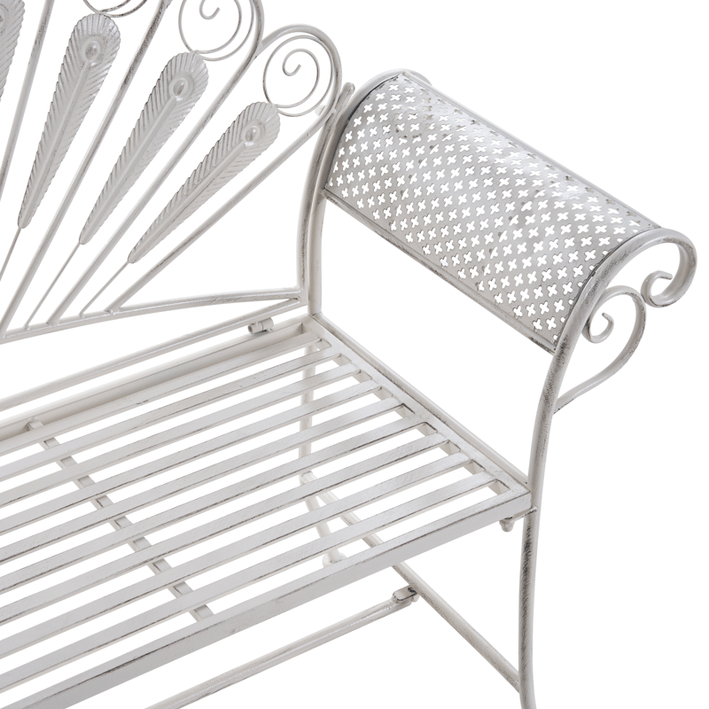 Hagebenk Pavia 146 cm Jern - Hvit - Hagemøbler - Utesofa - Benker