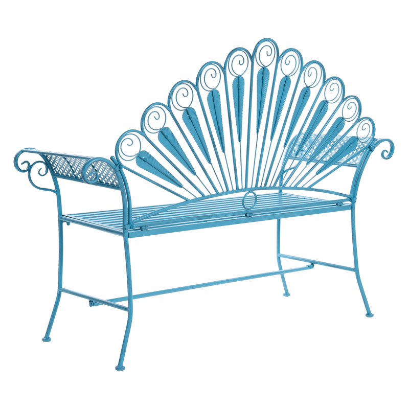 Hagebenk Pavia 146 cm Jern - Blå - Hagemøbler - Utesofa - Benker