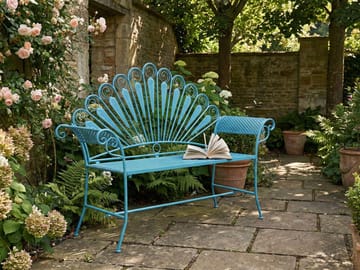 Hagebenk Pavia 146 cm Jern - Blå - Hagemøbler - Utesofa - Benker