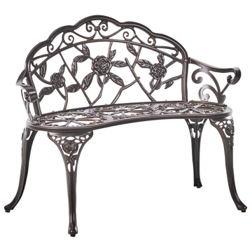 Hagebenk Piura 88 cm Aluminium - Brun - Hagemøbler - Utesofa - Benker