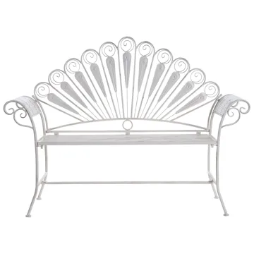 Hagebenk Pavia 146 cm Jern - Hvit - Hagemøbler - Utesofa - Benker