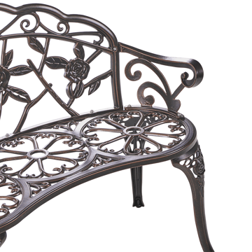 Hagebenk Piura 88 cm Aluminium - Brun - Hagemøbler - Utesofa - Benker