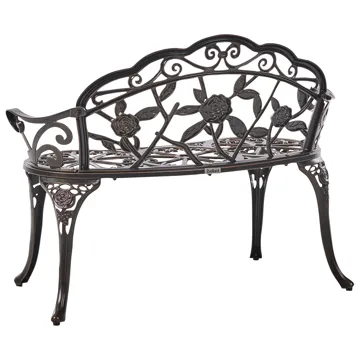 Hagebenk Piura 88 cm Aluminium - Brun - Hagemøbler - Utesofa - Benker