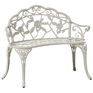 Hagebenk Piura 88 cm Aluminium - Hvit - Hagemøbler - Utesofa - Benker