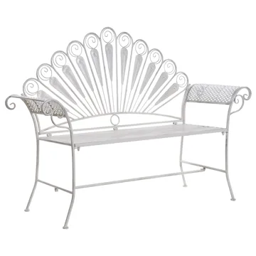 Hagebenk Pavia 146 cm Jern - Hvit - Hagemøbler - Utesofa - Benker