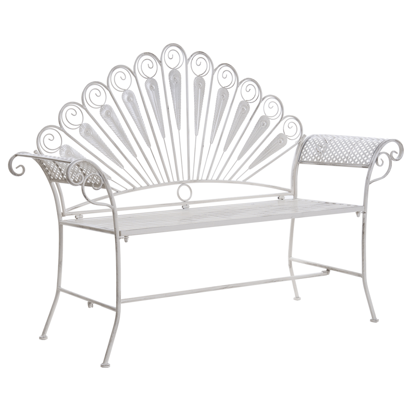 Hagebenk Pavia 146 cm Jern - Hvit - Hagemøbler - Utesofa - Benker