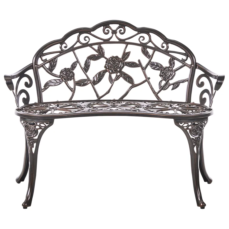 Hagebenk Piura 88 cm Aluminium, Brun