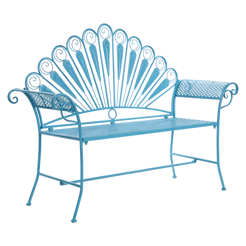 Hagebenk Pavia 146 cm Jern - Blå - Hagemøbler - Utesofa - Benker