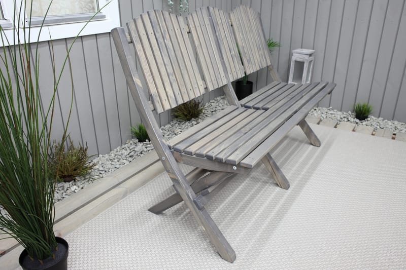 Delpino Sofa - Grå - Hagemøbler - Utesofa - Hagebenk & hagesofa