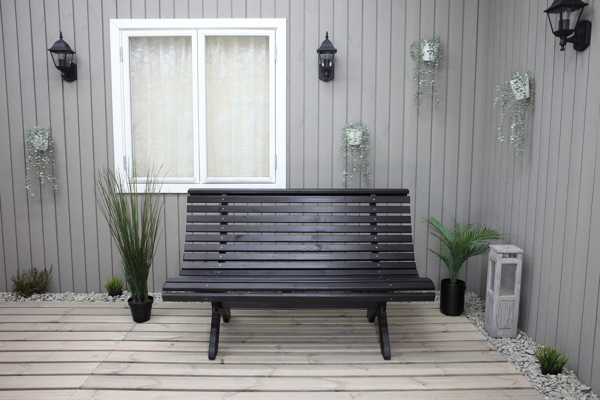 Norvald Benk - Kaffesvart - Hagemøbler - Utesofa - Hagebenk & hagesofa
