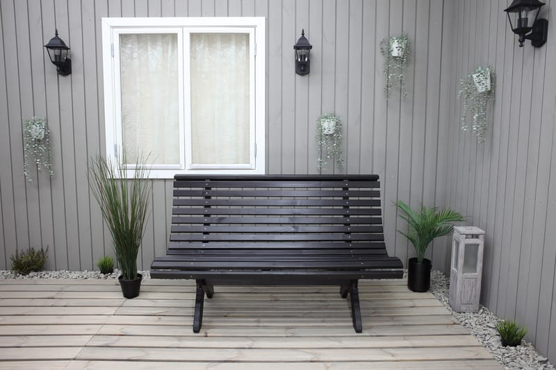 Norvald Benk - Kaffesvart - Hagemøbler - Utesofa - Hagebenk & hagesofa