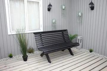 Norvald Benk - Kaffesvart - Hagemøbler - Utesofa - Benker