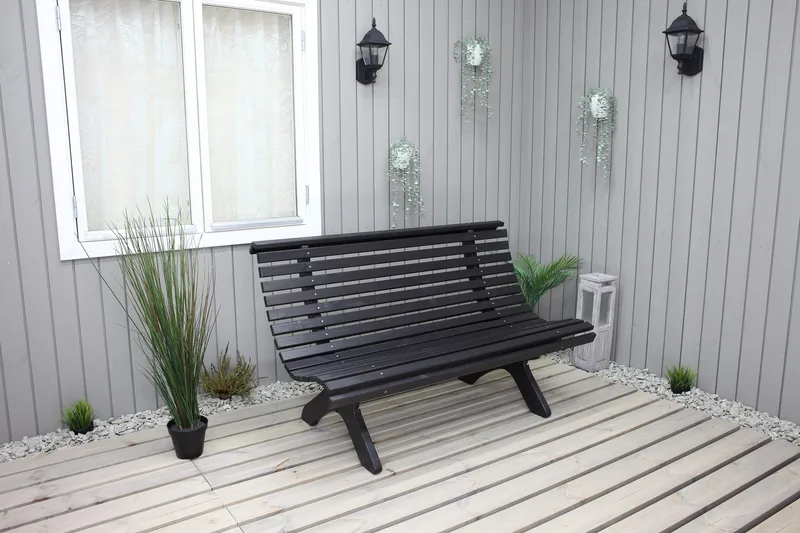 Norvald Benk - Kaffesvart - Hagemøbler - Utesofa - Hagebenk & hagesofa