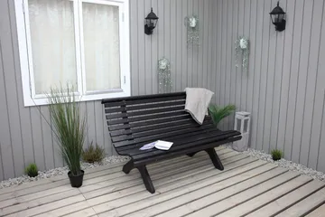 Norvald Benk - Kaffesvart - Hagemøbler - Utesofa - Benker