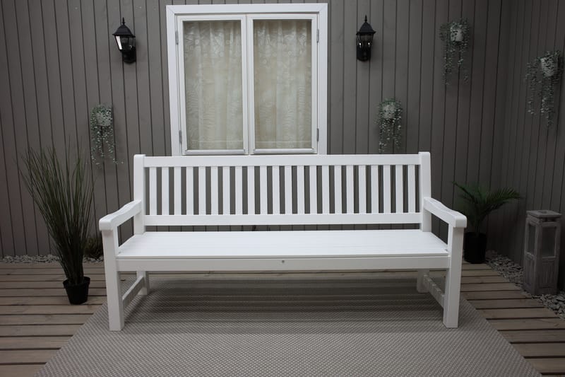 Rimforsa Hagesofa - Hvitglasert Furu - Hagemøbler - Utesofa - Hagebenk & hagesofa