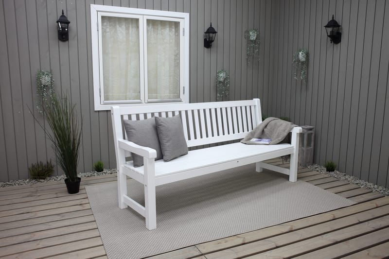 Rimforsa Hagesofa - Hvitglasert Furu - Hagemøbler - Utesofa - Hagebenk & hagesofa