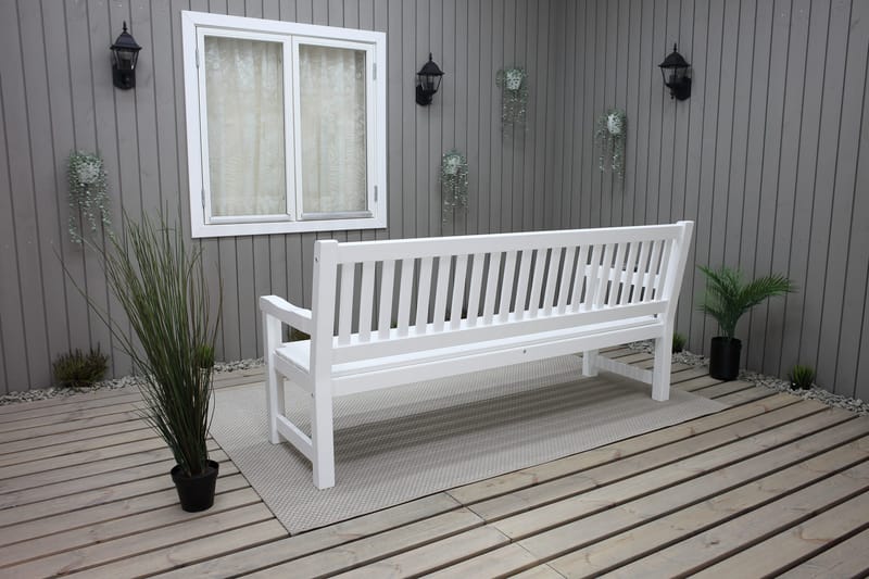 Rimforsa Hagesofa - Hvitglasert Furu - Hagemøbler - Utesofa - Hagebenk & hagesofa