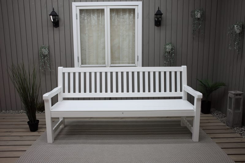 Rimforsa Hagesofa - Hvitglasert Furu - Hagemøbler - Utesofa - Hagebenk & hagesofa