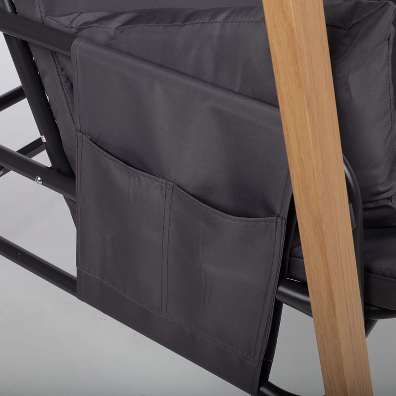 Hageswing HOME4YOU Helia 3-seters hall - Grå - Hagemøbler - Utesofa - Hengesofa